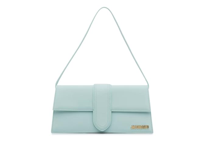 Sac à bandoulière long bleu Jacquemus Le Bambino Cuir  ref.1149208