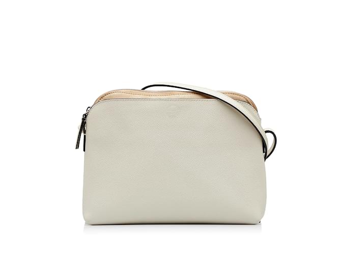 Crossbody de couro seixo branco The Row  ref.1149246