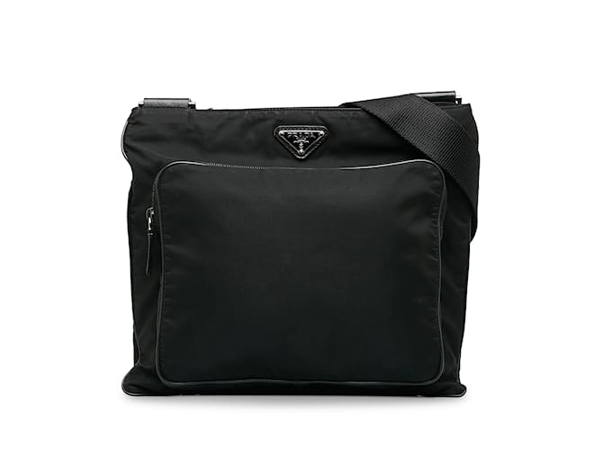 Black Prada Tessuto Crossbody Bag Cloth  ref.1149266