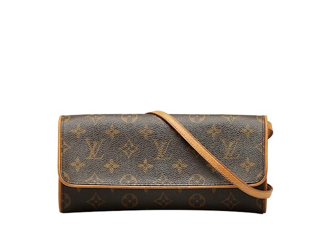 Sac à bandoulière marron Louis Vuitton Monogram Pochette Twin GM Cuir  ref.1149382