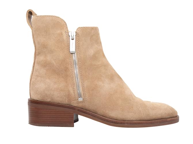 Beige 3.1 Phillip Lim Suede Ankle Boots Size 38.5  ref.1149425