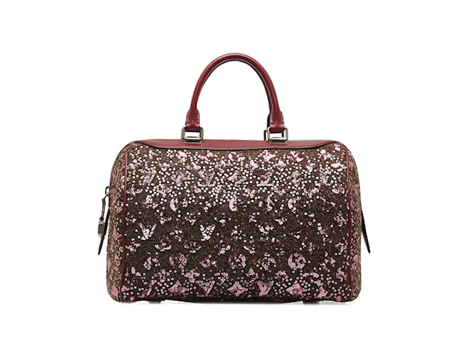 Burgundy Louis Vuitton Monogram Sunshine Express Speedy 30 Boston Bag Dark red Leather  ref.1149824