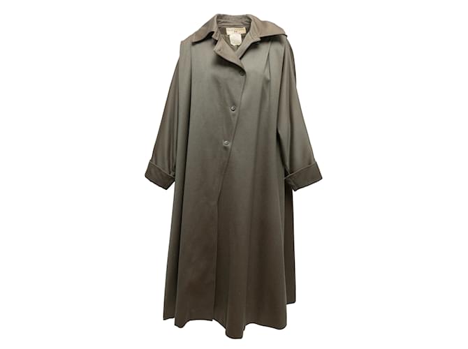 Vintage Olive Hanae Mori 1970s Wool Coat Size US S  ref.1149887