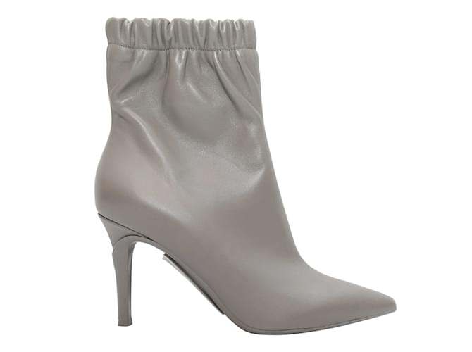 Bottines à bout pointu Gianvito Rossi Alina grises Taille 39 Cuir  ref.1150173