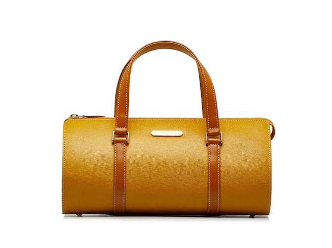 Yellow Burberry Calf Leather Handbag  ref.1150196