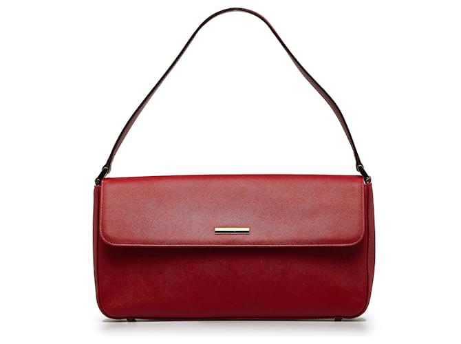Red Burberry Leather Shoulder Bag  ref.1150197