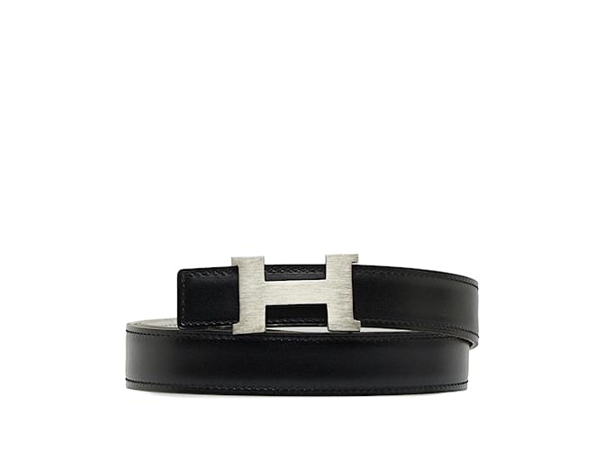 Hermès Black Hermes Constance Reversible Belt EU 70 Leather  ref.1150288