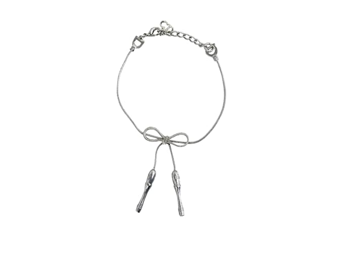 Silver Dior Jump Rope Bracelet Silvery  ref.1150350