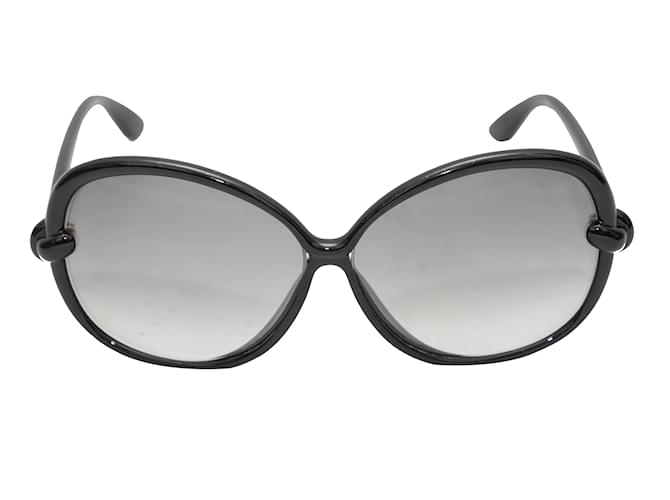 Óculos de sol grandes Tom Ford Sonja pretos Plástico  ref.1150391
