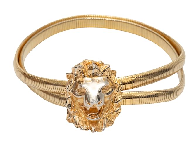 Gold-Tone Judith Leiber Metal Stretch Lion Belt Size US XXS Golden  ref.1150394