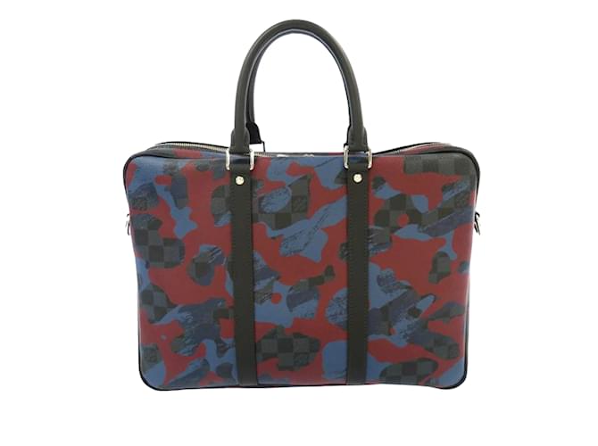 Sac d'affaires Bleu Louis Vuitton Damier Cobalt Camouflage Porte-Documents Voyage PM Cuir  ref.1150408