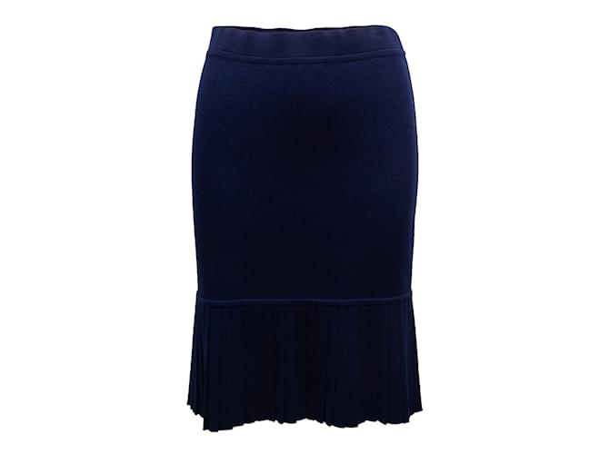 Autre Marque Vintage Navy Chanel Boutique Skirt Size US L Navy blue Synthetic  ref.1150424