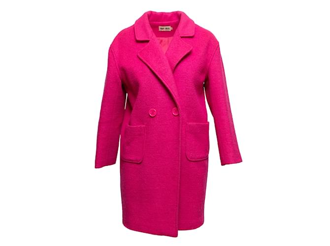 Hot Pink Miu Miu Double-Breasted Wool Coat Size US S  ref.1150544