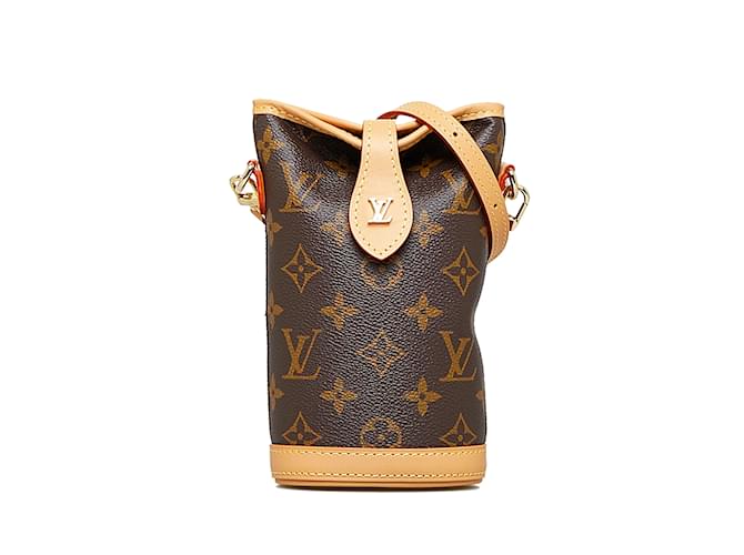 Bolso marrón con monograma Fold Me de Louis Vuitton Castaño Lienzo  ref.1150602
