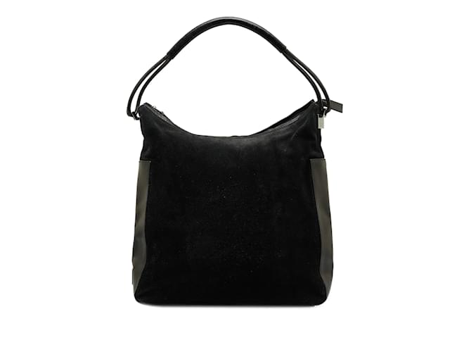 Black Gucci Suede Shoulder Bag Leather  ref.1150679