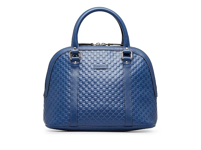 Borsa Gucci Media Microguccissima Dome blu Pelle  ref.1150743