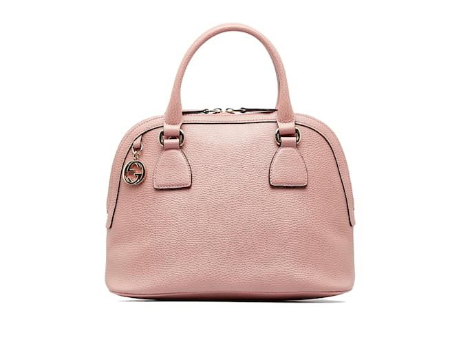 Bolso satchel Gucci Mini GG Charm Dome en rosa Cuero  ref.1150745