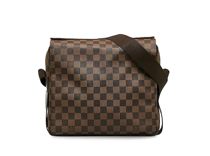 Brown Louis Vuitton Damier Ebene Naviglio Crossbody Bag Cloth  ref.1150795