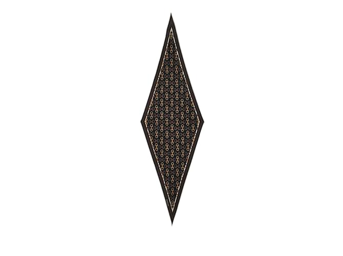 Bufanda de seda marrón Gucci Horsebit Bufandas Castaño  ref.1150810