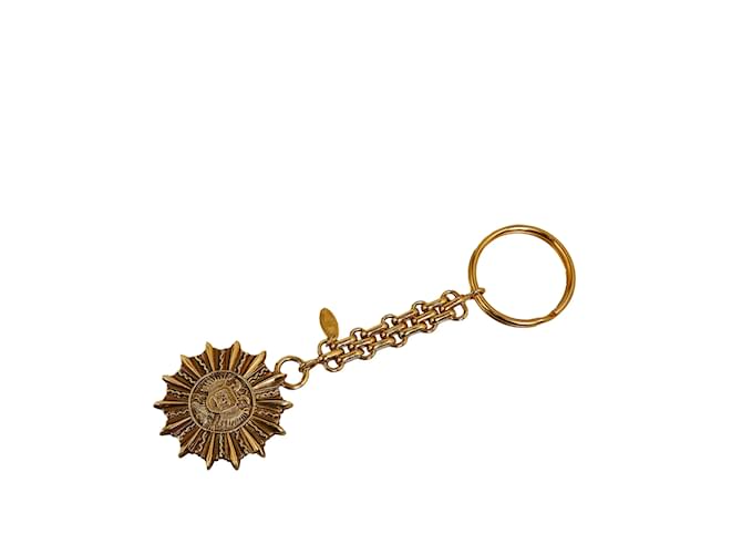 Porte-clés doré Chanel Sun  ref.1150816