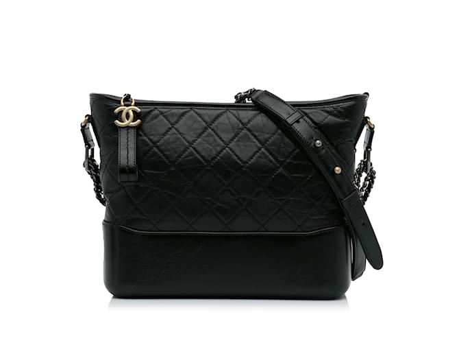 Black Chanel Medium Lambskin Gabrielle Crossbody Leather  ref.1150868