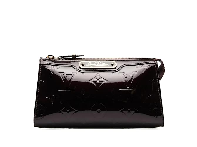 Bolsa cosmética roxa Louis Vuitton Monogram Vernis Trousse Roxo Couro  ref.1150904