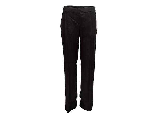 Pantalón recto de lino Tom Ford negro Talla UE 40  ref.1150959