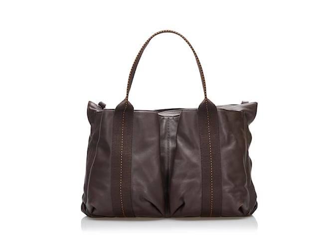 Hermès Brown Hermes Caravan Horizontal Tote Bag Satchel Leather  ref.1150999