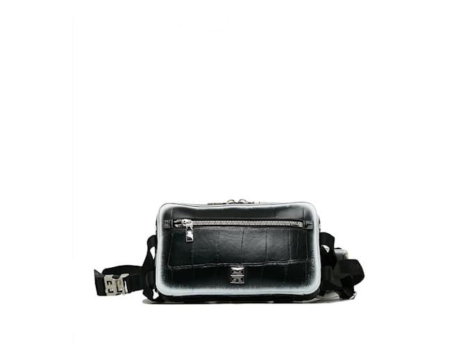 Bolsa de cinto preta em couro com relevo Givenchy Preto  ref.1151027