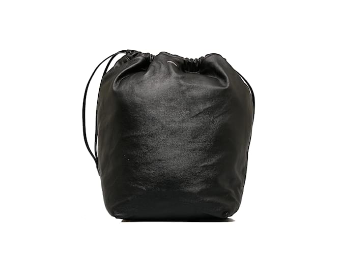 Black Saint Laurent Large Teddy Bucket Bag Leather  ref.1151038