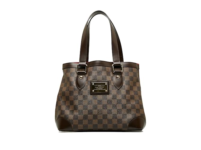Brown Louis Vuitton Damier Ebene Hampstead PM Tote Bag Leather  ref.1151045