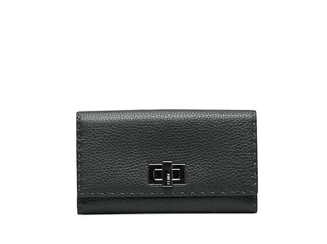 Gray Fendi Selleria Peekaboo Leather Wallet ref.1151057 - Joli Closet