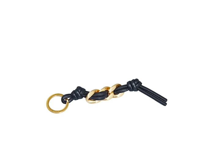 Porta-chaves em couro preto Bottega Veneta  ref.1151100