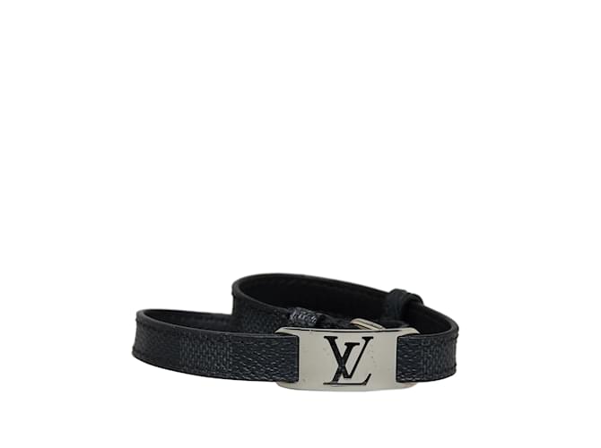 Bracciale Louis Vuitton Damier Graphite nero con firma Tela  ref.1151101