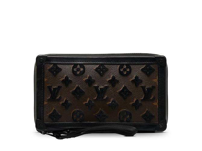 Embrague tipo baúl suave con monograma Tuffetage de Louis Vuitton marrón Castaño Cuero  ref.1151230