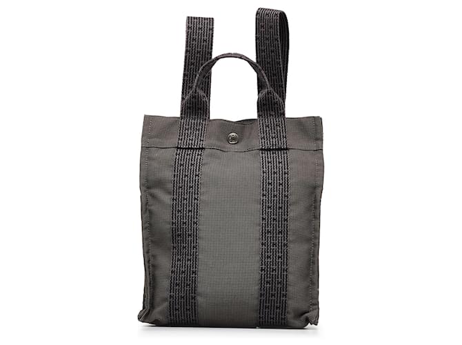 Herm s Gray Hermes Herline PM Backpack Cloth ref.1151243 Joli Closet