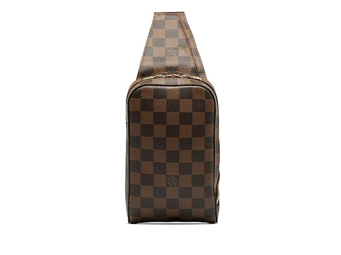 Brown Louis Vuitton Damier Ebene Geronimos Crossbody Bag Cloth  ref.1151258