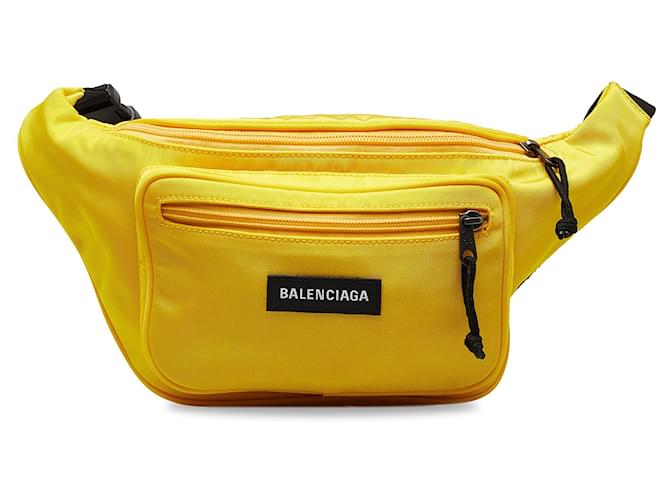 Sac banane Balenciaga Explorer jaune Toile ref.1151289 Joli Closet