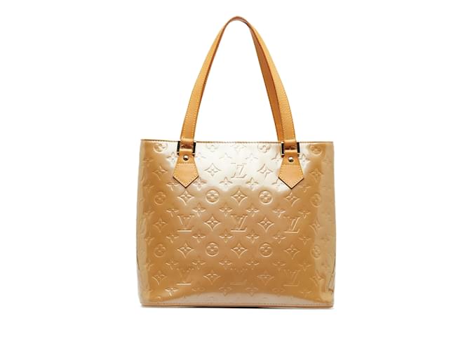 Brown Louis Vuitton Monogram Vernis Houston Tote Bag Leather  ref.1151315