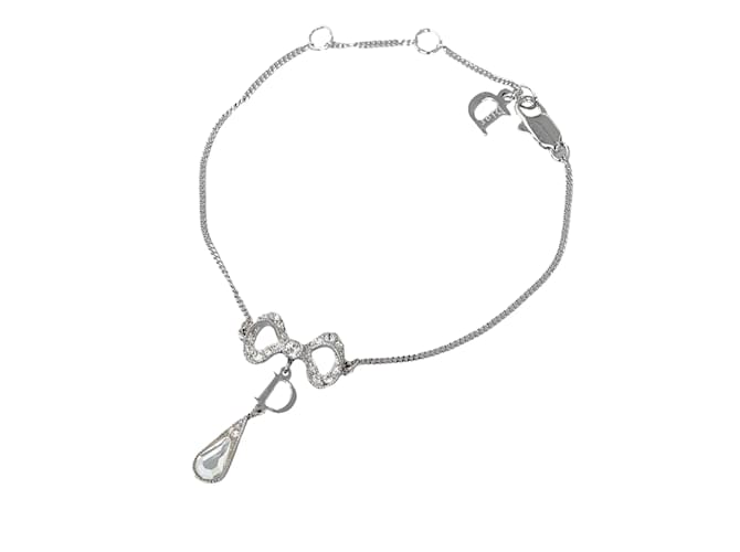 Bracciale in argento con nastro logo Dior  ref.1151342