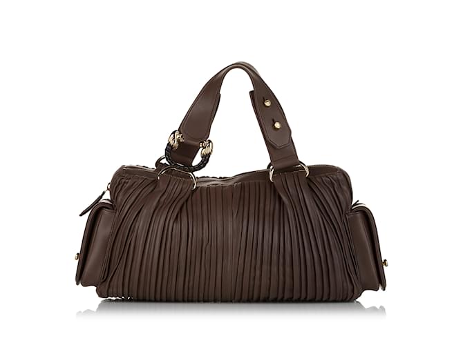 Bulgari Brown Bvlgari Leather Handbag  ref.1151537