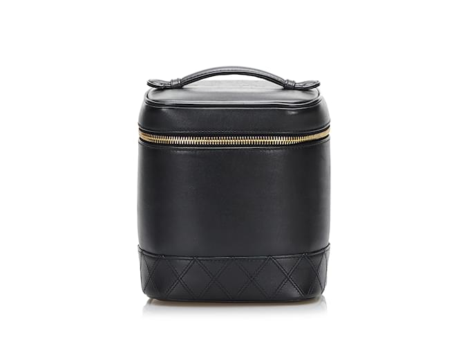 Vanity Bolsa Chanel em couro de cordeiro preto  ref.1151541