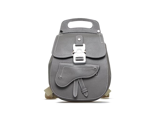 Mochila Dior Mini Gallop gris Cuero  ref.1151550