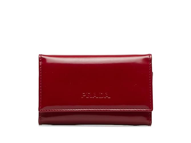 Red Prada Patent Key Holder Leather  ref.1151660