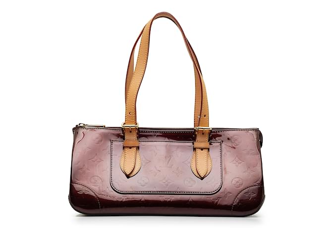 Purple Louis Vuitton Monogram Vernis Rosewood Avenue Shoulder Bag Leather  ref.1151708