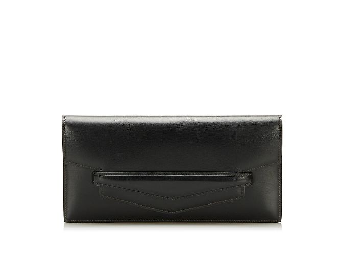 Schwarze Hermès-Faco-Clutch