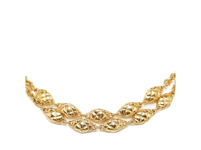 Collar de cadena con forma de bola Chanel de oro Dorado Metal  ref.1151752