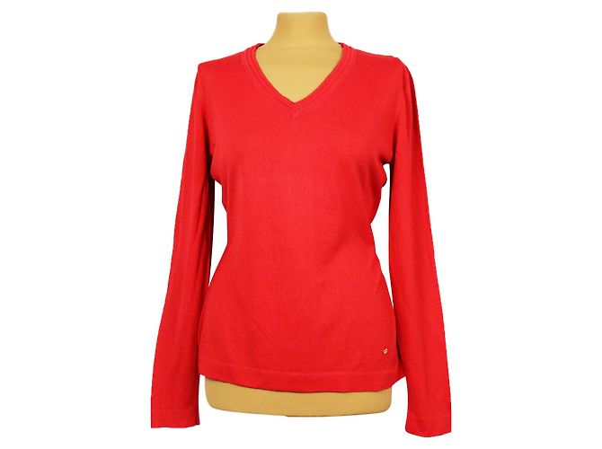 Escada Roter Strick aus Baumwolle 