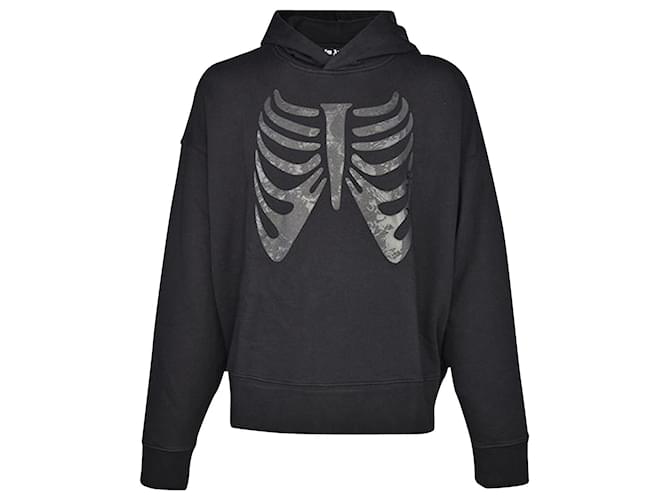 Palm Angels Skeleton hoodie x end clothing Black Cotton  ref.1151877