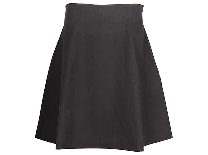 Minifalda estilo skater Miu Miu en algodón negro  ref.1151879